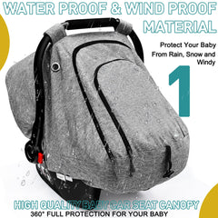 Beatoutou car seat cover shows side air vents for breathable comfort.