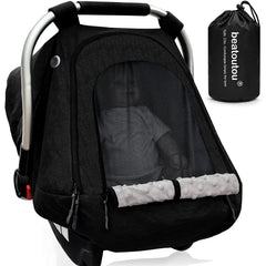 beatoutou baby car seat cover waterproof outer fabric keeps baby dry on outings