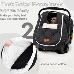 Beatoutou Berber fleece inside provides soft warmth for comfortable naps.