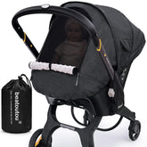 beatoutou waterproof baby car seat cover on doona fit keeps baby dry in rain and snow.