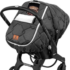 Beatoutou winter car seat cover shows Doona-fit design for quick on/off use.