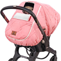 BeatOutou winter car seat cover outer fabric keeps baby warm on cold rides.