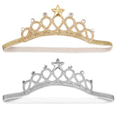 Beaupretty baby girls crystal crown gold shines for birthday photography