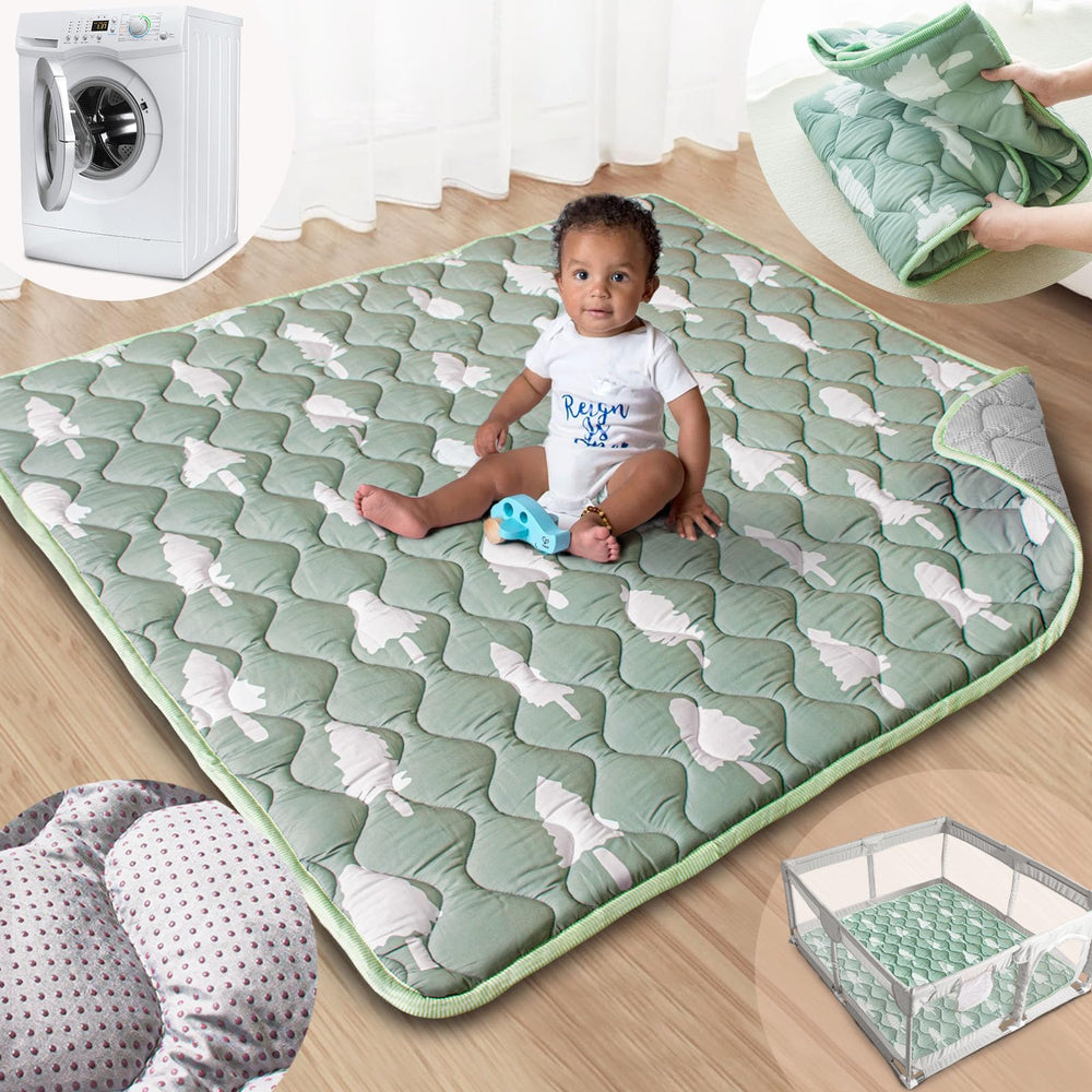 Beavtaens baby play mat folded offers compact storage for travel-ready setup.