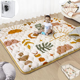 Beavtaens Boho Nature playmat, overhead view, expansive play area for exploration