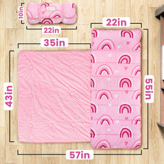 Beavtaens nap mat roll-up handle shows easy portability