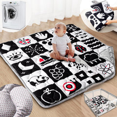 Beavtaens Baby Play Mat soft fabric close-up highlights plush texture for comfy crawls