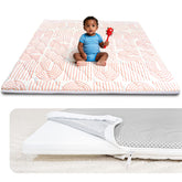 Beavtaens Rainbow Play Mat removable-cover shows easy-clean design for busy parents.