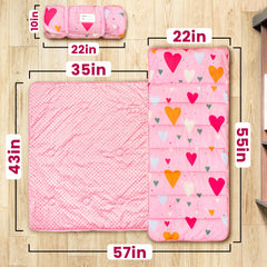 Beavtaens nap mat pillow and minky blanket spread for cozy rest at home or school