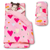 Beavtaens toddler nap mat rolled for easy portability at daycare