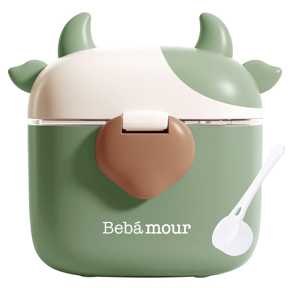 Bebamour Baby Formula Dispenser front view shows compact travel-ready design for on-the-go feeding