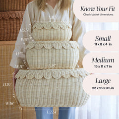 BEBE BASK Fauna large basket adds natural decor to rooms.