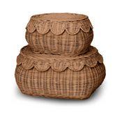 BEBE BASK Flora basket with lid for stylish nursery storage and organization.