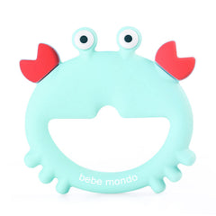 Bebe Mondo teething toy crab handheld aids grip and gum comfort.