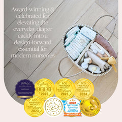 BEBE BASK cotton-divider removable feature enables easy reconfiguration for changing time
