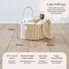 BEBE BASK Savannah dimensions 16x11x7 inches for ample storage in a compact footprint.