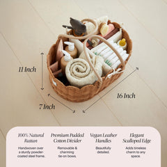 BEBE BASK removable divider with cotton bows for flexible organization.