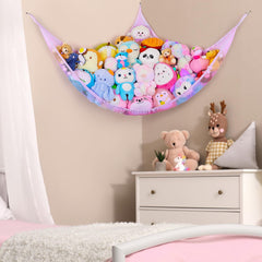 BeBeJoJo hammock shows 51x51x70-7 inch dimensions for plush display