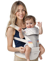 BeBeBus 2-in-1 carrier front view showing ergonomic design for everyday wear.