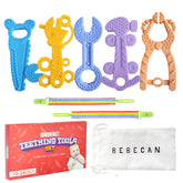 BEBECAN teething tools set textures supports early sensory exploration