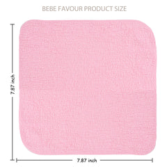 BEBE FAVOUR white washcloths closeup highlighting soft cotton terry and absorbency