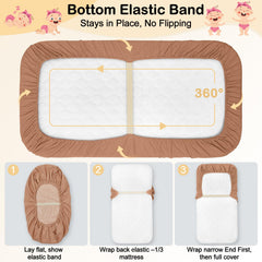 BeBeJoJo bassinet sheets fit standard oval, rectangular, and hourglass mattresses for snug sleep.