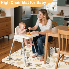 BeBeJoJo splat mat washable, easy to clean after meals.
