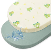 BeBeJoJo bassinet sheets with soft-muslin-top provide gentle skin feel for newborns.