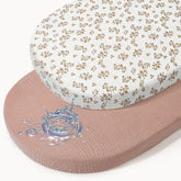 BeBeJoJo bassinet sheets waterproof bottom layer keeping baby dry overnight.