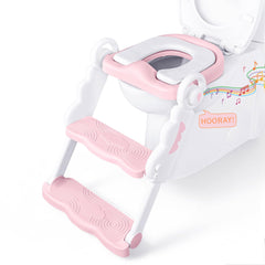 bebeleh musical toddler potty seat with step stool promotes independent potty training.