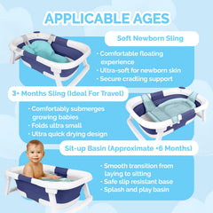 BEBELEH soft cotton cushion provides gentle bath comfort.