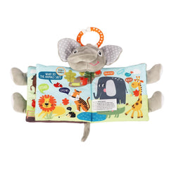 Bebe Mondo elephant stroller hook keeps toys within reach during walks.