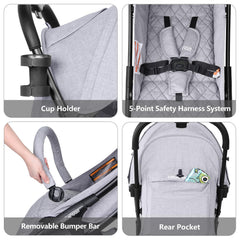 Beberoad Love R2 stroller fits in airplane cabins for travel ease