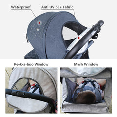 Beberoad Love UPF 50+ canopy provides sun protection during outdoor outings