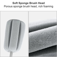 BEBOKI grey plastic handle bottle brush offers ergonomic grip for thorough scrubbing