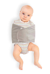 bebon Baby Arm Swaddle front view shows cozy, breathable cotton for gentle sleep