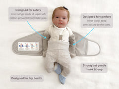 bebon Baby Arm Swaddle inner wings secure arms comfortably to reduce scratches