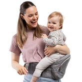 Beco Foldable Hip Seat Carrier front view with ergonomic support for long wear.