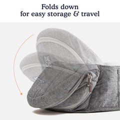 Beco Foldable Hip Seat Carrier side carry for hands-free parenting.