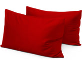 Beddingstar travel pillow case 14x20 red, front view, ideal for on-the-go naps.