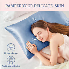 BEDELITE satin pillowcase demonstrates gentle skin contact for a calm night