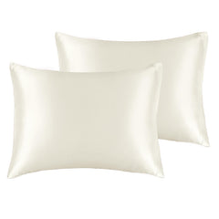 BEDELITE satin pillowcase softness in ivory delivers silky comfort for restful nights.