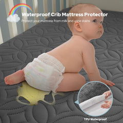 BEDLORE soft breathable crib mattress cover offers gentle comfort for baby skin.