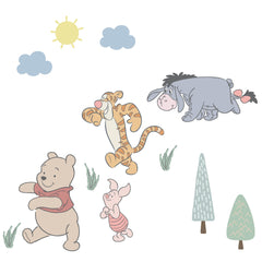 Bedtime Originals Winnie the Pooh wall decal sheet featuring Pooh and friends for playful room decor