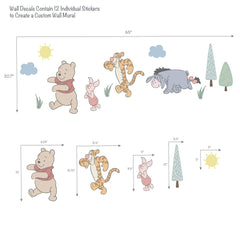 Bedtime Originals Winnie the Pooh decal sheet 2 with Tigger and Eeyore for cute room charm