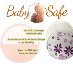 BEECO GIF2U nursing pads with soft cotton and microfiber against skin.