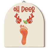 Beeveer baby's first footprint ornament with laser-engraved detail for keepsake.
