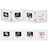 Beeveer quadruple sonogram frame showcasing four photos for treasured memories.