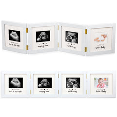 Beeveer quadruple sonogram frame showcasing four photos for treasured memories.