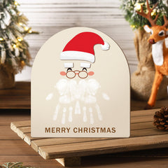 Beeveer wooden mistletoe ornament showing back hook for easy hanging.